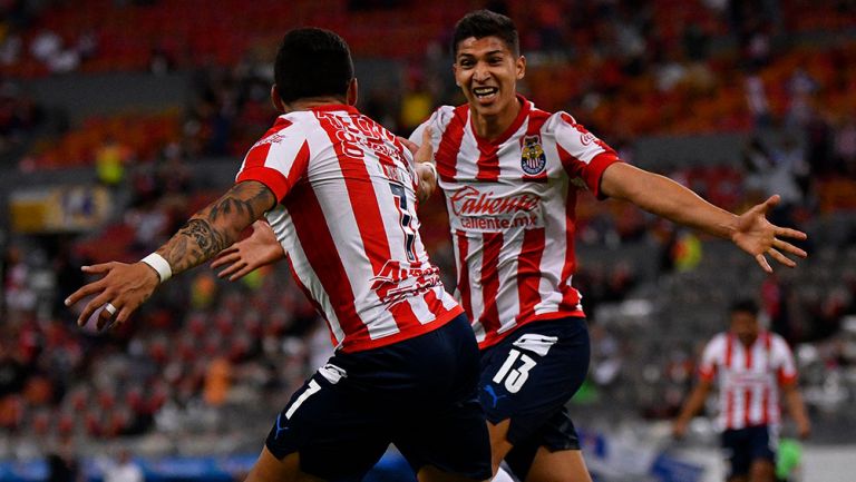 Ángel Zaldívar, en festejo de gol