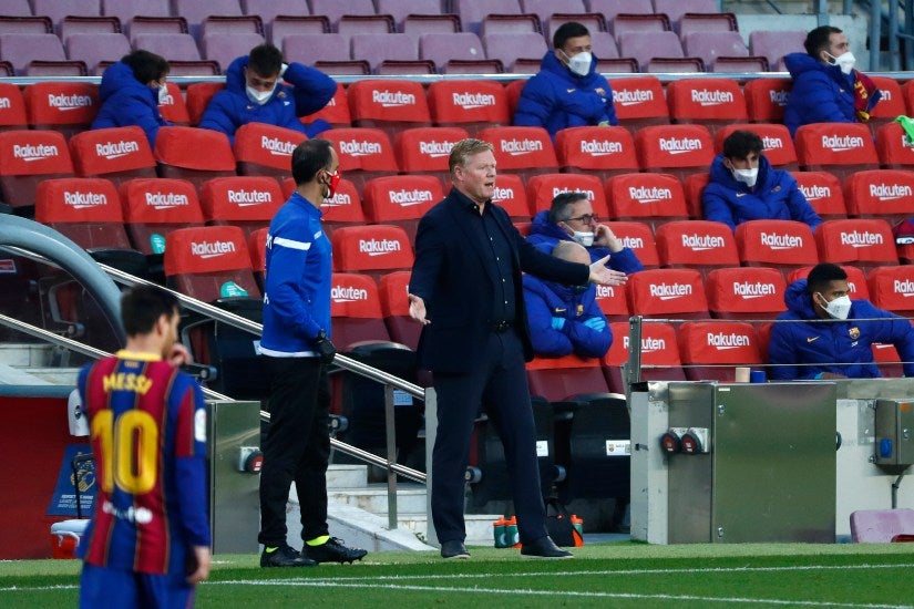 Ronald Koeman durante el partido entre el Barcelona y el Granada