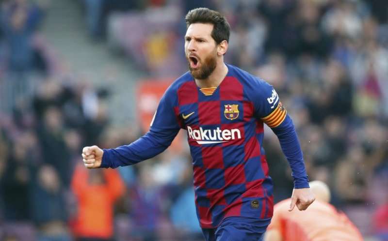 Messi en partido con Barcelona