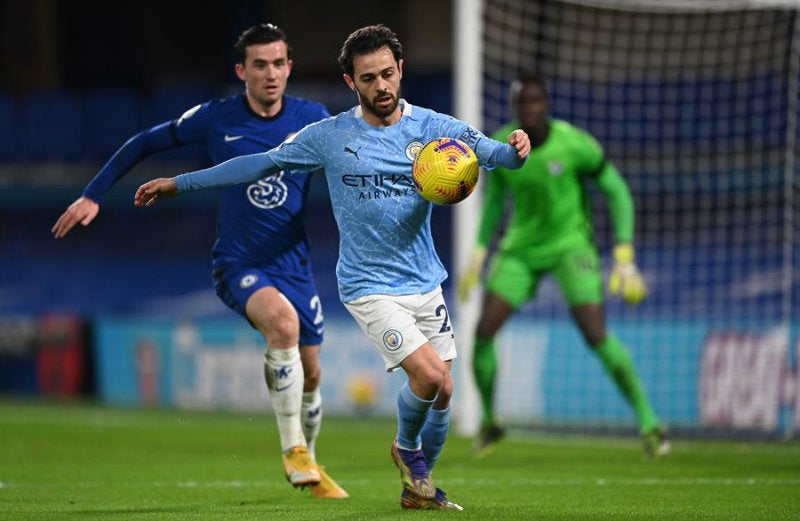 Acción en el Chelsea vs Manchester City