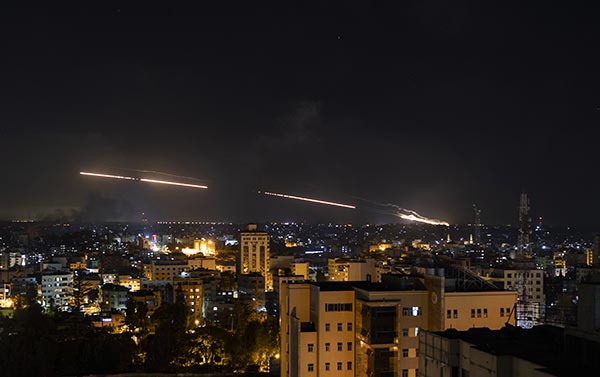 Misiles enviados de la Franja de Gaza hacia Israel 