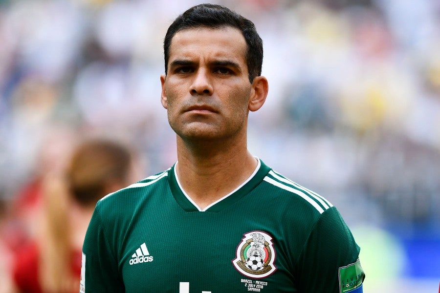 Rafa Márquez durante un partido con el Tri