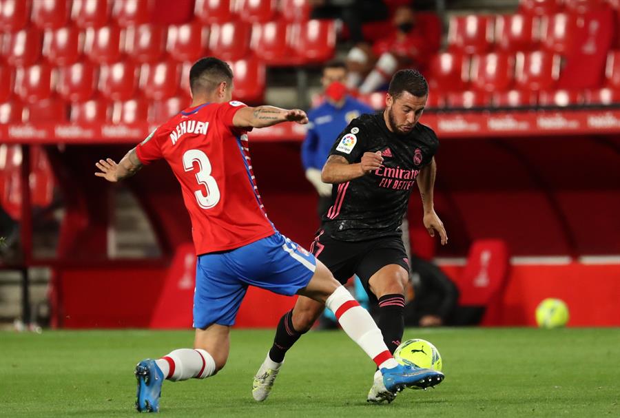 El futbolista belga en un partido del Madrid