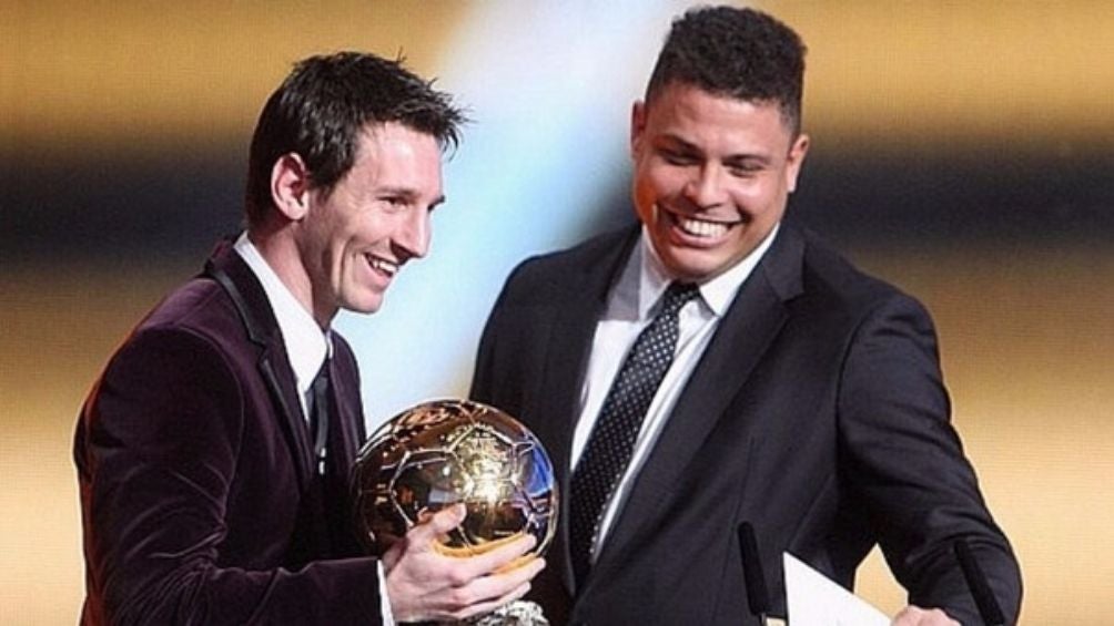 Messi y Ronaldo en la entrega del Balón de Oro