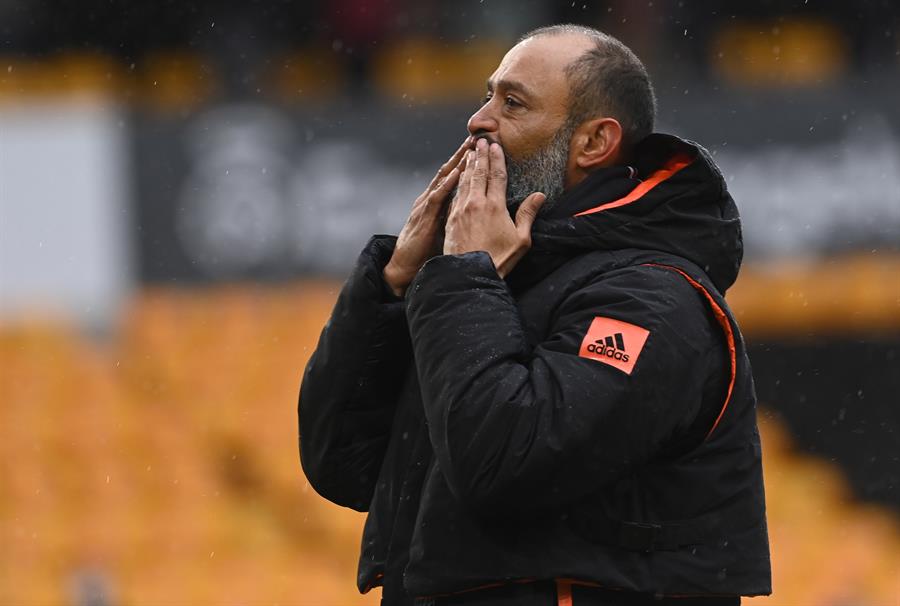 Nuno Espirito Santo en su último partido con Wolves