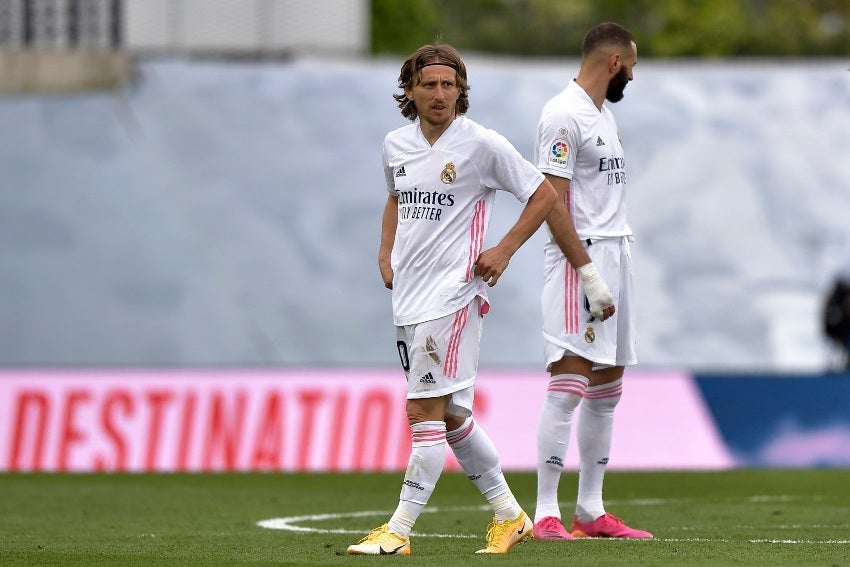 Luka Modric durante un partido del Real Madrid