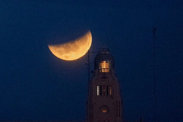 Eclipse lunar desde Uruguay