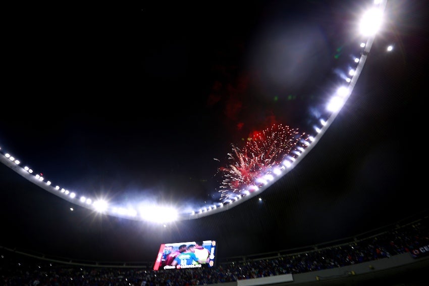 Estadio Azteca durante la Semifinal entre Cruz Azul y Pachuca