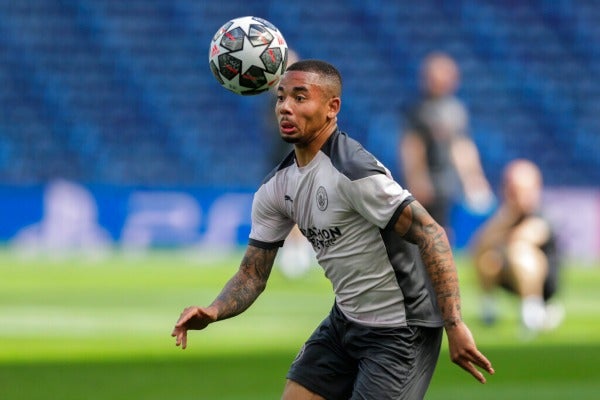 Gabriel Jesús en entrenamiento