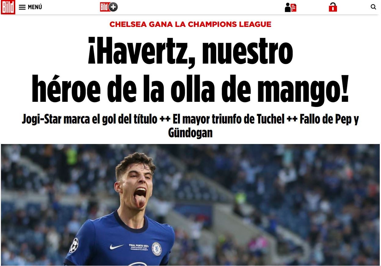 Bild de Alemania destacó el gol del teutón Havertz