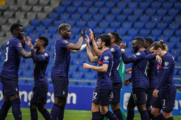 Pogba celebra con la selección francesa