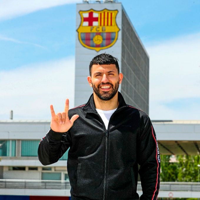 El Kun en las instalaciones del club blaugrana