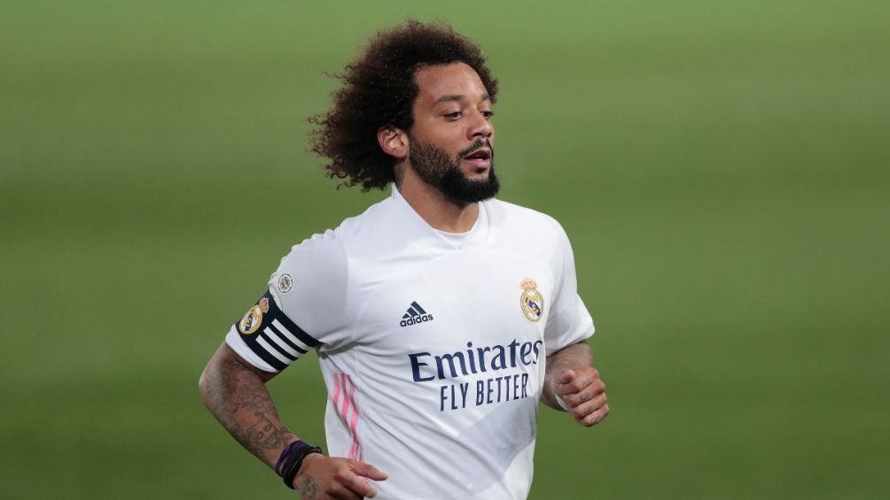 Marcelo en un partido con el Real Madrid 