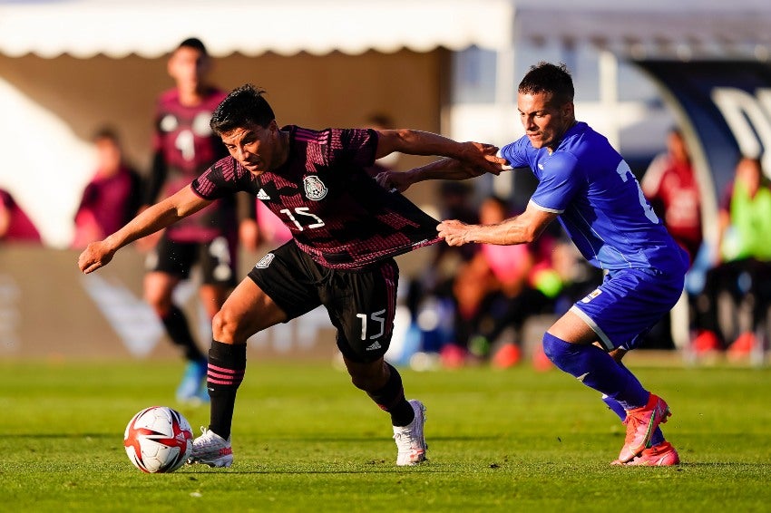 Fernando Beltrán en el duelo entre México y Rumania