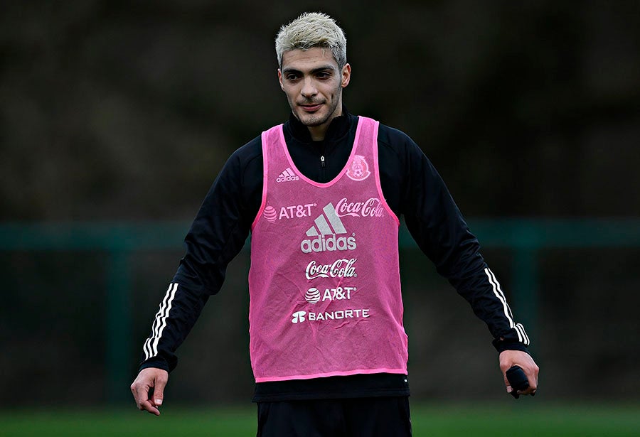 Jiménez en entrenamiento con el Tricolor 