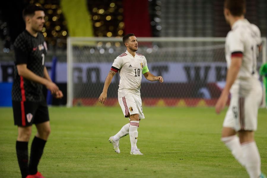 El belga tras un partido con su selección