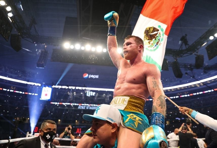 Canelo Álvarez en su última pelea 