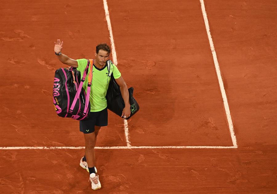 Rafael Nadal en derrota vs Djokovic