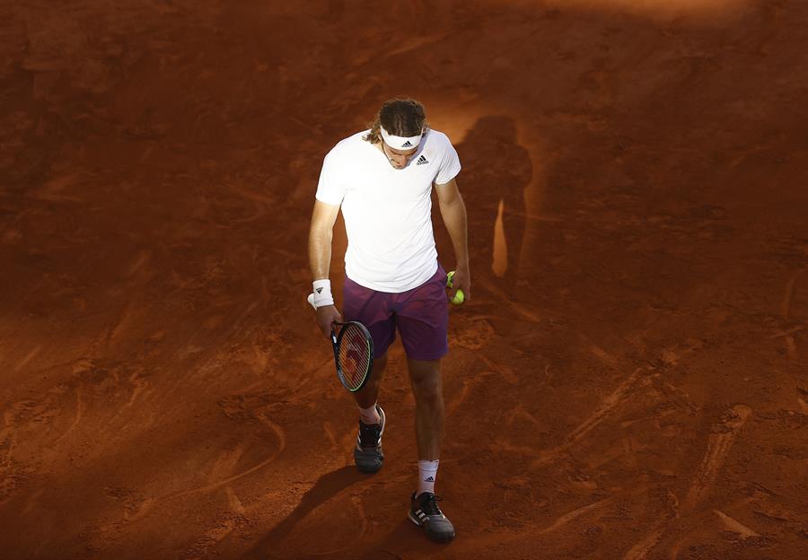 Stefanos Tsitsipas en derrota vs Djokovic