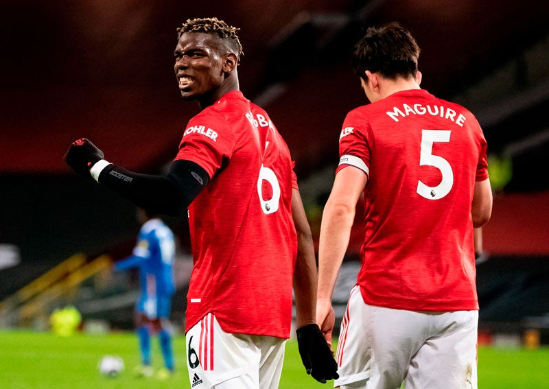 Pogba celebrando un gol con el Manchester United