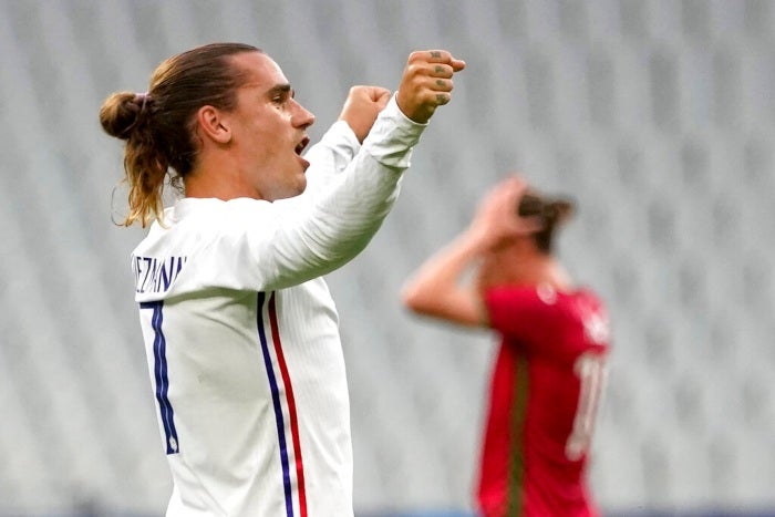 Antoine Griezmann en festejo con Francia