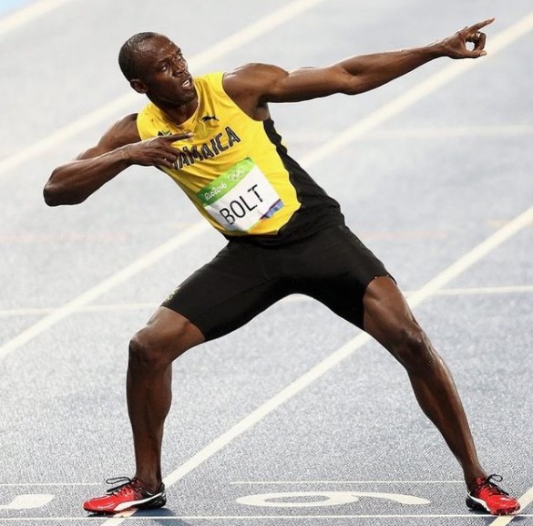 Usain Bolt presentó a sus nuevo gemelos