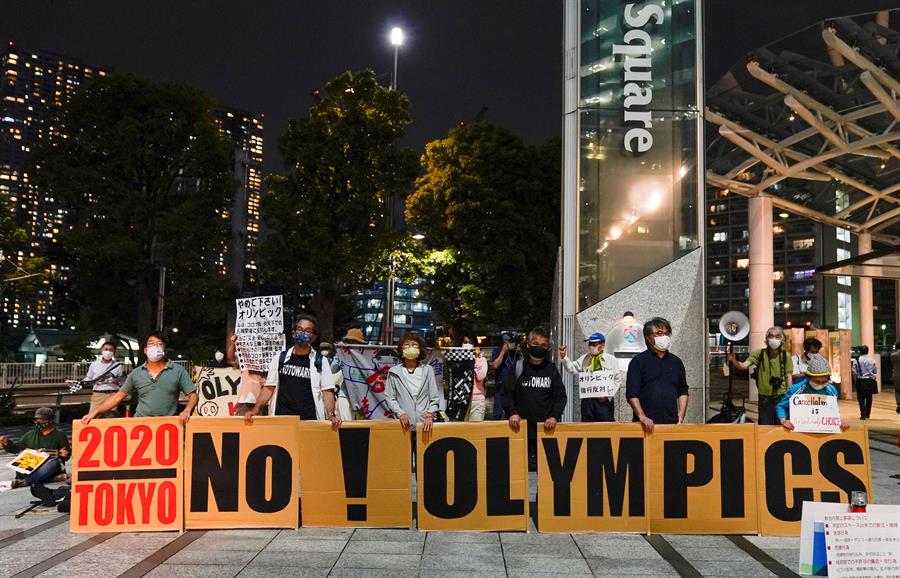 Una protesta contra los Juegos Olímpicos