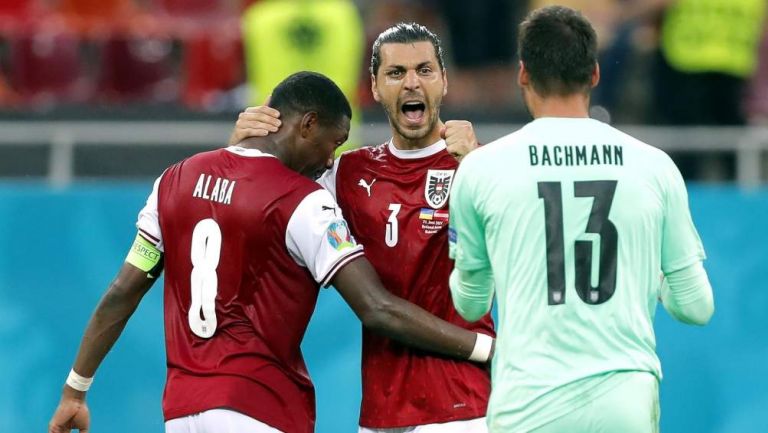 Austria en celebración de gol