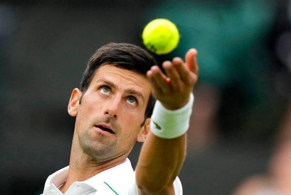 El serbio Novak Djokovic en acción