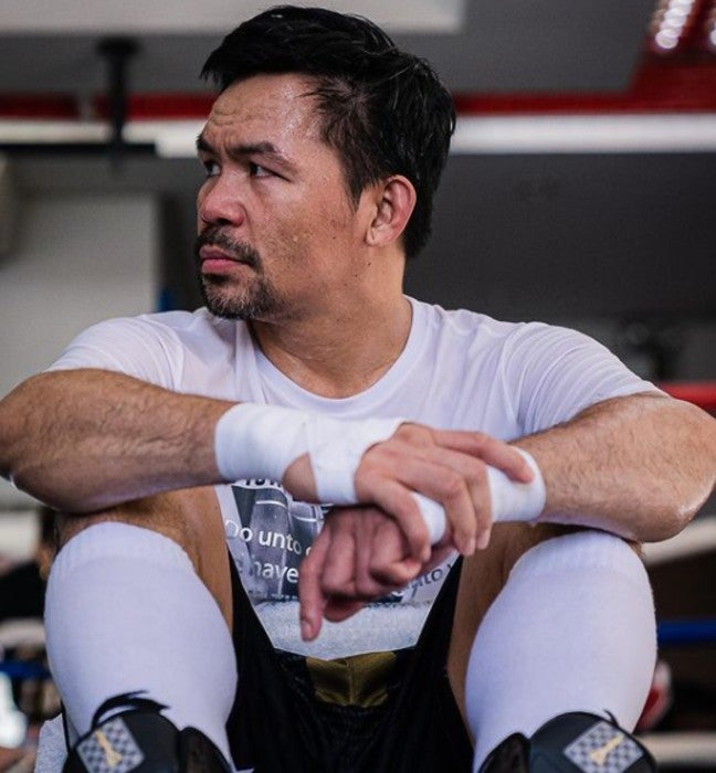 Manny Pacquiao durante un entrenamiento
