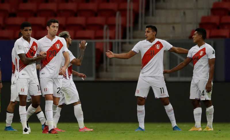 Perú en partido de la Copa América