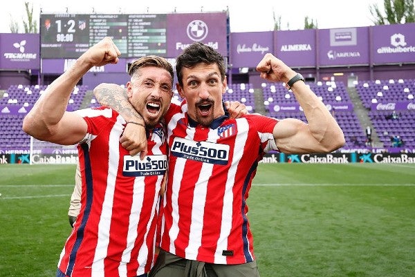 Héctor Herrera celebra campeonato con el Atlético de Madrid