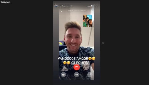 Videollamada de Leo Messi con su familia