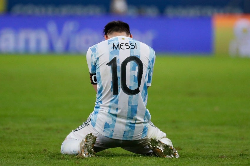 Lionel Messi tras ganar la Copa América