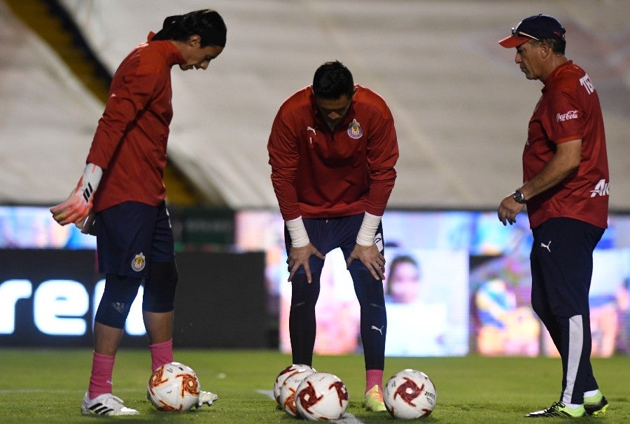 Toño Rodríguez y Raúl Gudiño en entrenamiento