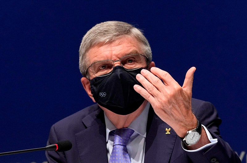 Thomas Bach durante una conferencia de prensa 