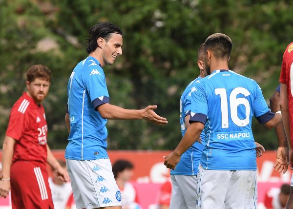 Jugadores del Napoli en festejo