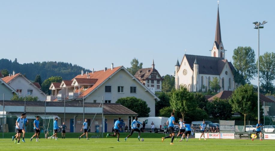 Jugadores del Athletic en entrenamiento