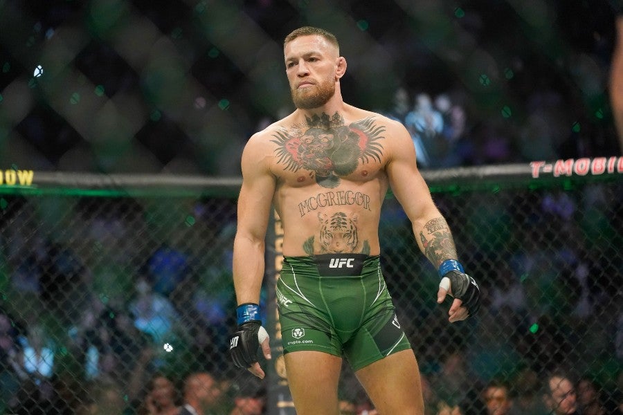 Conor McGregor en derrota ante Dustin Poirier