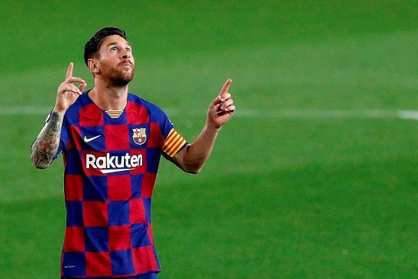  Leo Messi durante partido