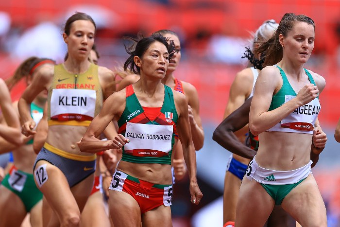Laura Galván en acción en el Olímpico de Tokio