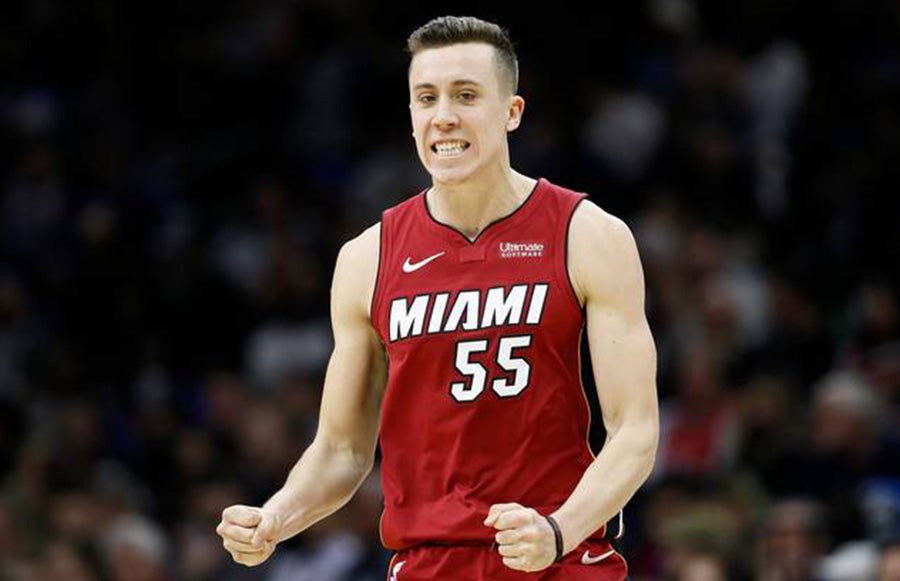 Duncan Robinson en juego con el Heat