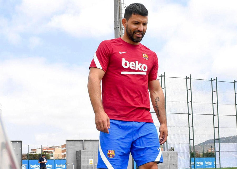 Agüero con el Barcelona