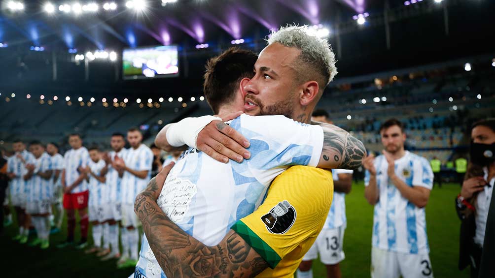 Messi y Neymar en la final de la Copa América