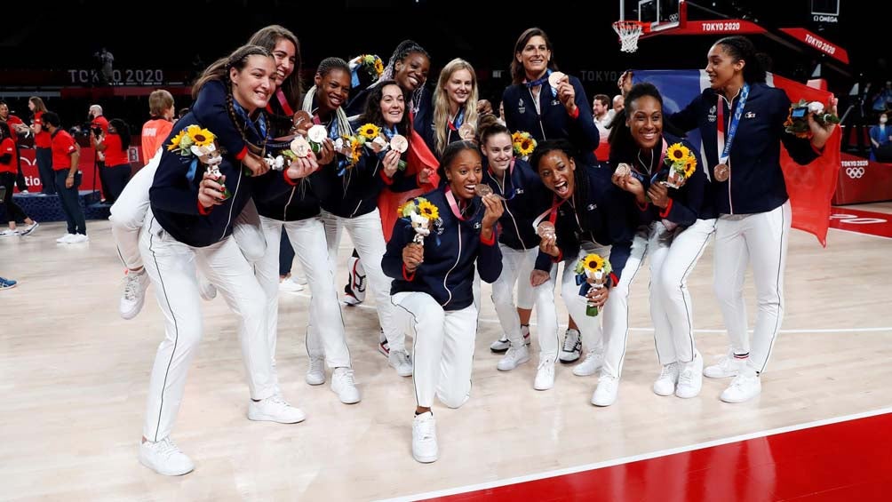 Combinado de baloncesto de USA tras colgarse el oro