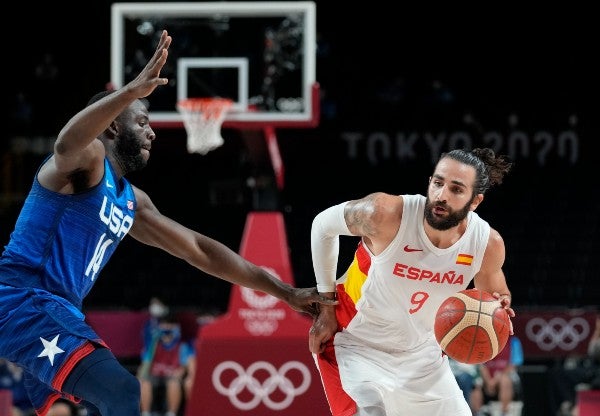 Ricky Rubio durante partido en Tokio 2020