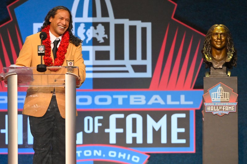 Troy Polamalu durante la ceremonia