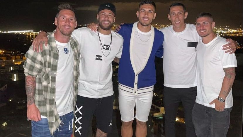 Messi, Neymar, Paredes, Di María y Verrati 
