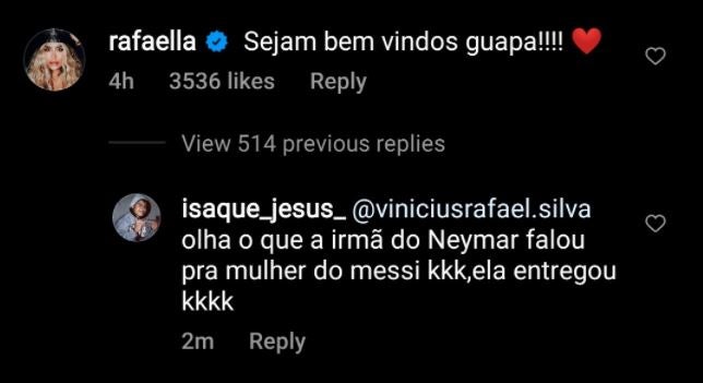 Hermana de Neymar contesta a Antonella Roccuzzo