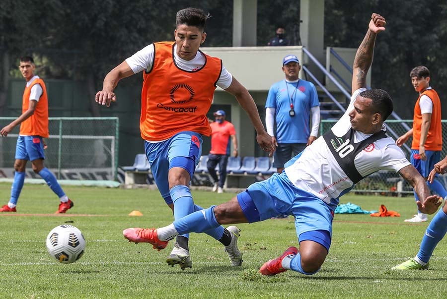 Otero en entrenamiento con La Máquina